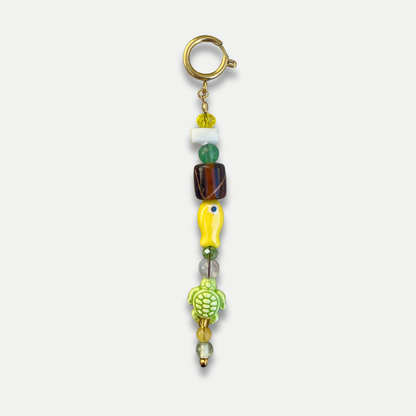 BAG CHARM VERT ET JAUNE - PACKSHOT