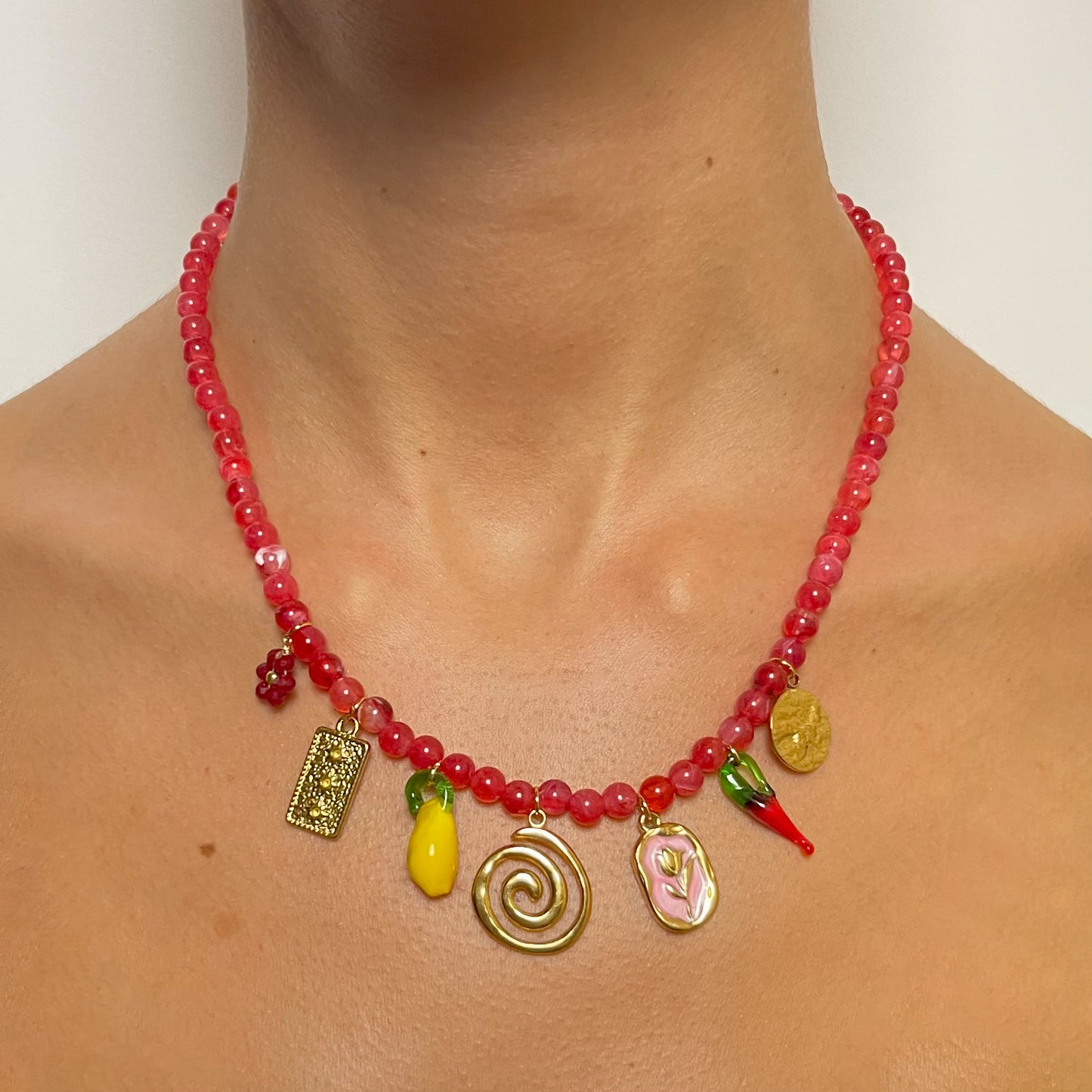 COLLIER CHARME ROSE - STUDIO