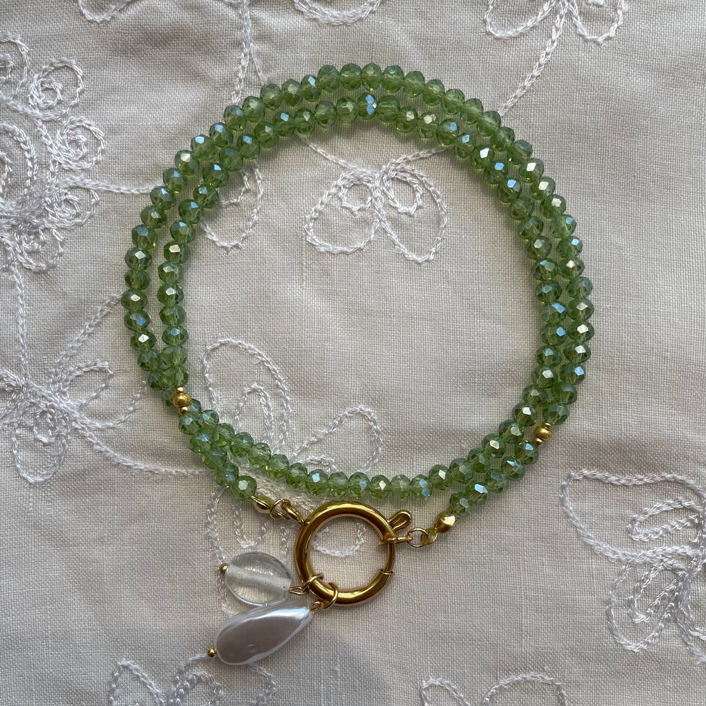 COLLIER PEROLA VERT - PRODUIT