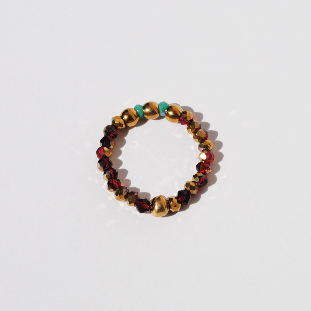 BAGUE ROUGE + TURQUOISE - FOCUS