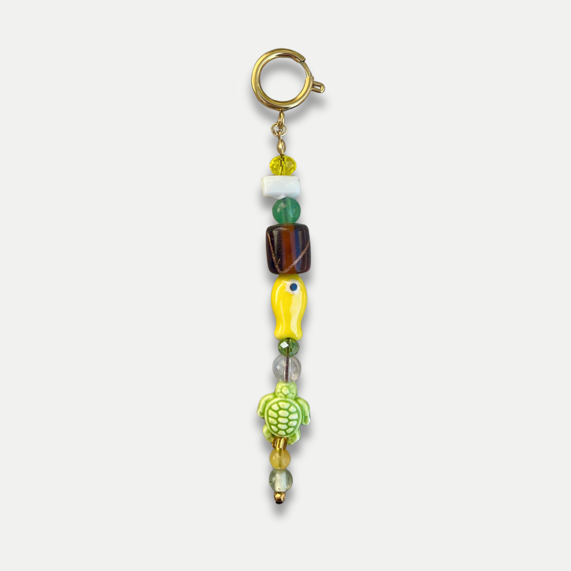 BAG CHARM VERT ET JAUNE - PACKSHOT