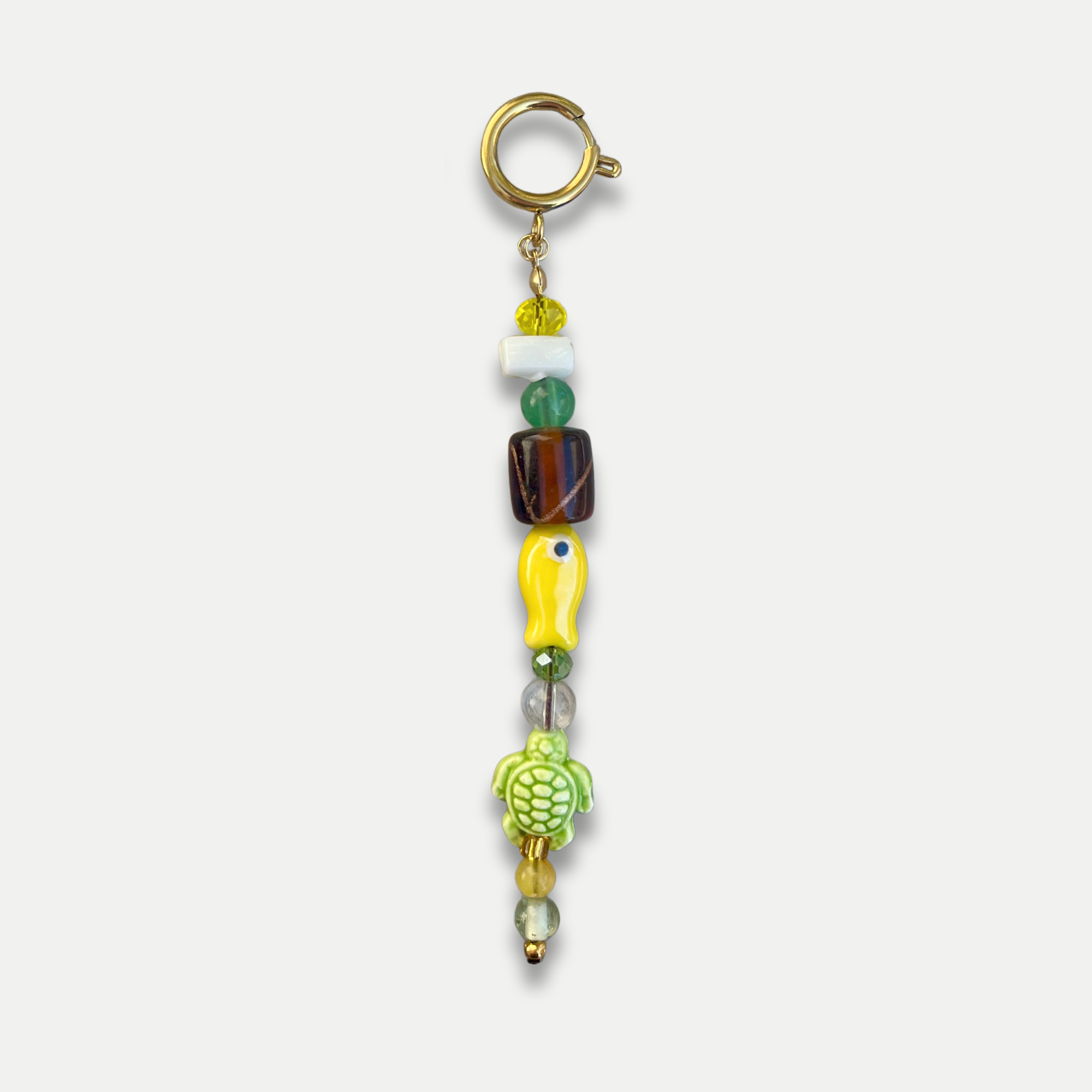 BAG CHARM VERT ET JAUNE - PACKSHOT