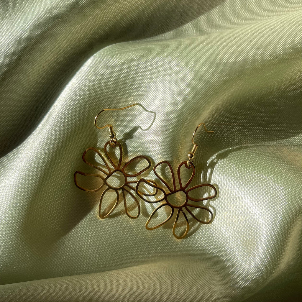 BOUCLES D'OREILLES FLORE - SATIN