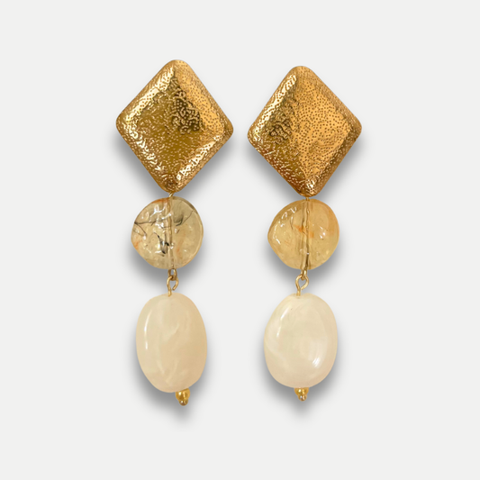 BOUCLES D'OREILLES FORMA ÉCRU - PACKSHOT