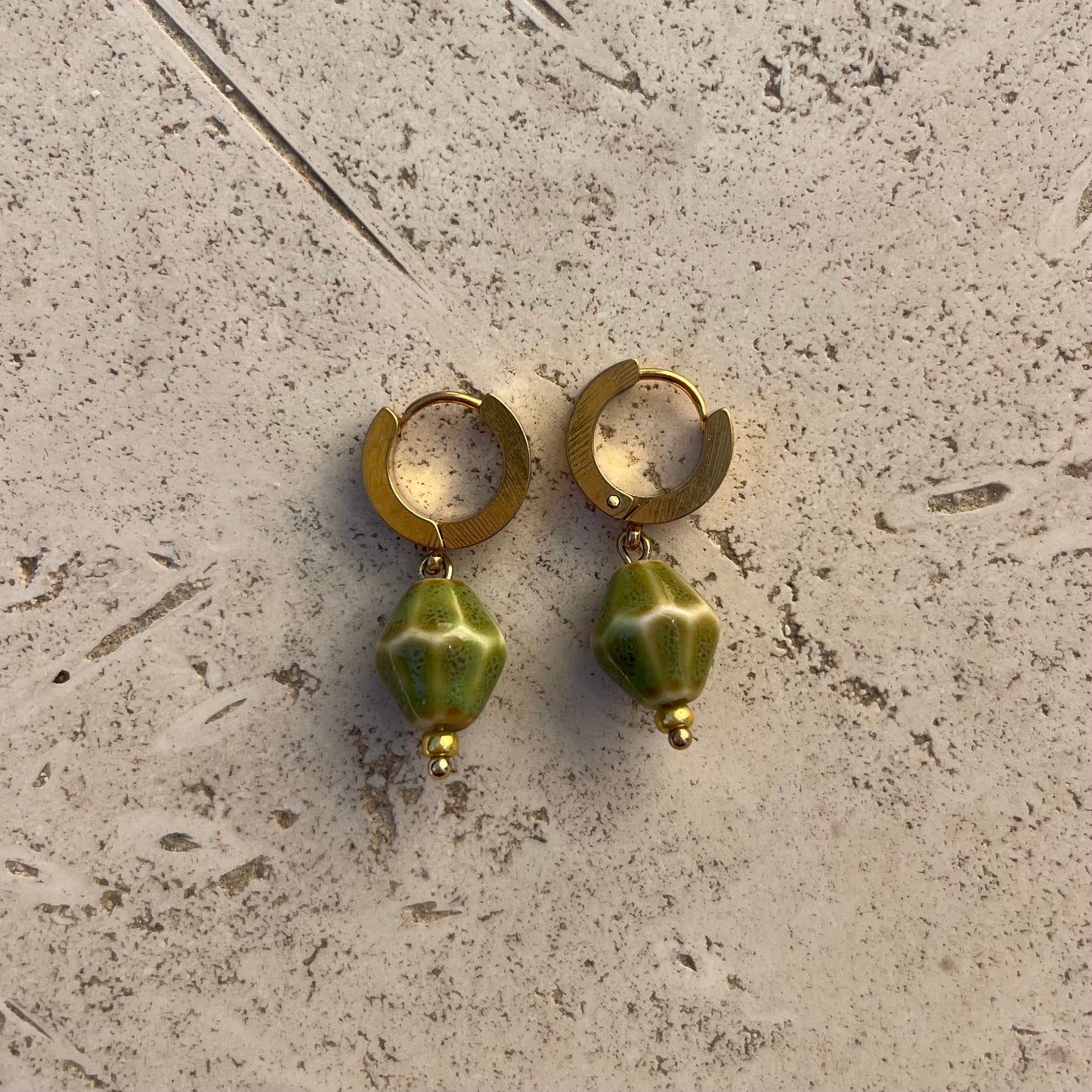 BOUCLES D'OREILLES TESOURO VERT - PRODUIT