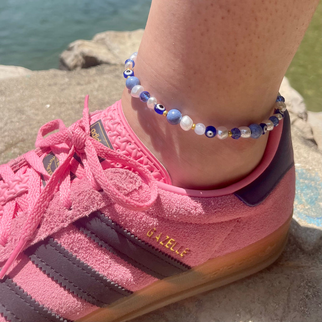 BRACELET DE CHEVILLE BLEU - MODÈLE