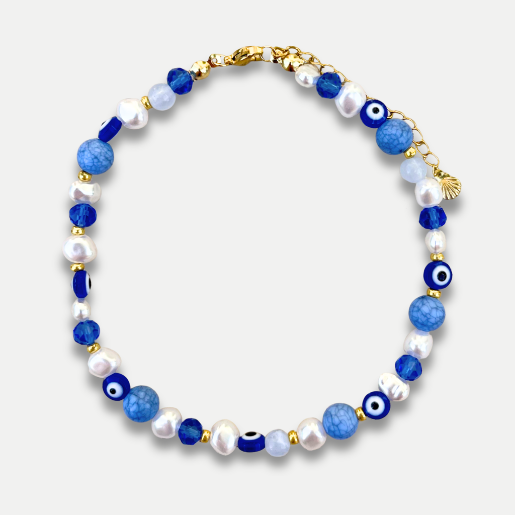BRACELET DE CHEVILLE BLEU - PACKSHOT