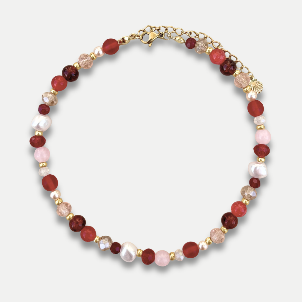 BRACELET DE CHEVILLE ROSE - PACKSHOT