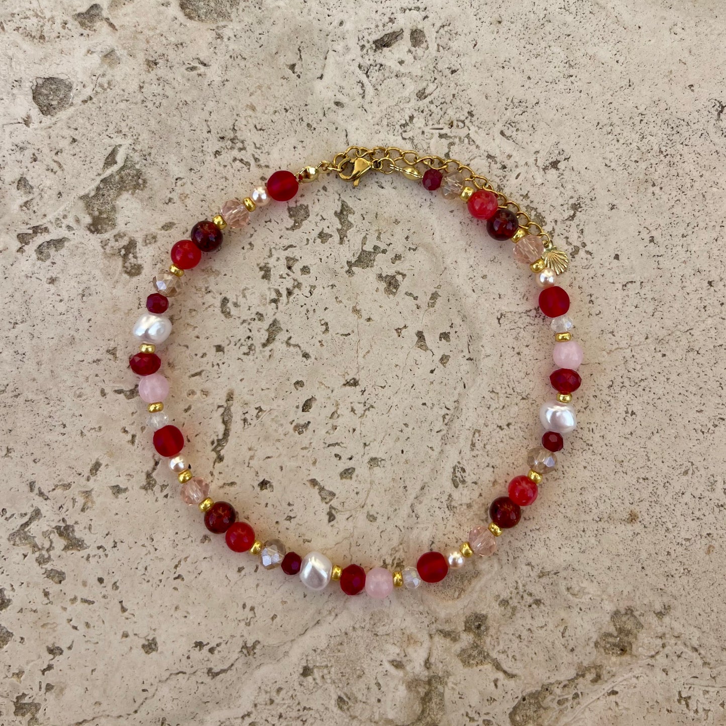 BRACELET DE CHEVILLE ROSE - PRODUIT