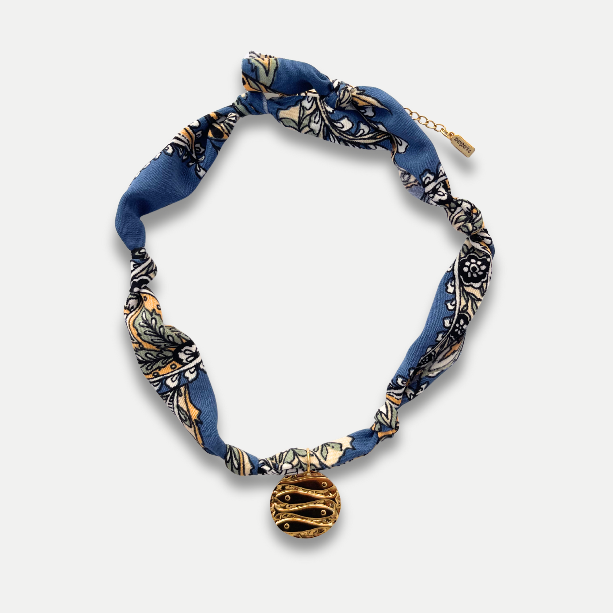 COLLIER BANDANA BLEU - PACKSHOT