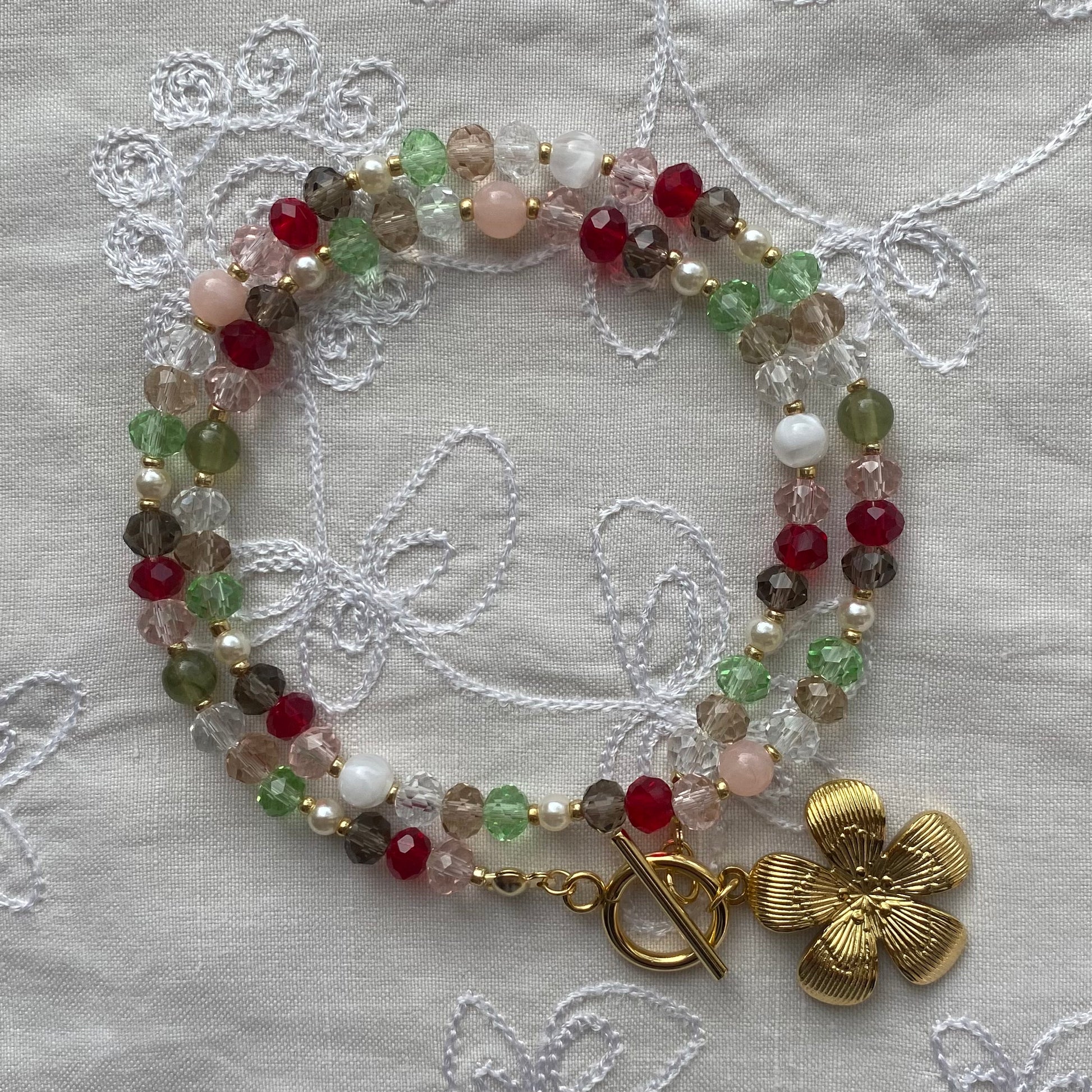 COLLIER FLORE ROSE - PRODUIT