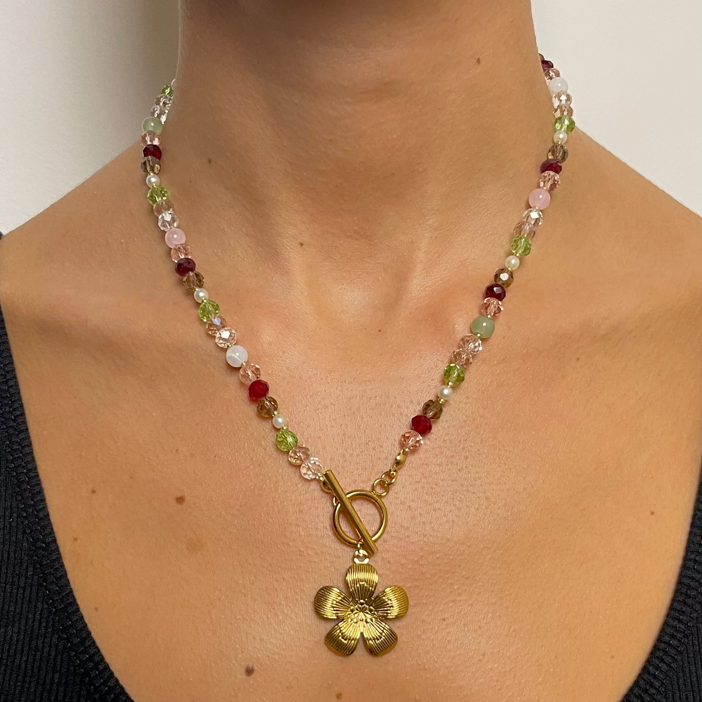 COLLIER FLORE ROSE - STUDIO