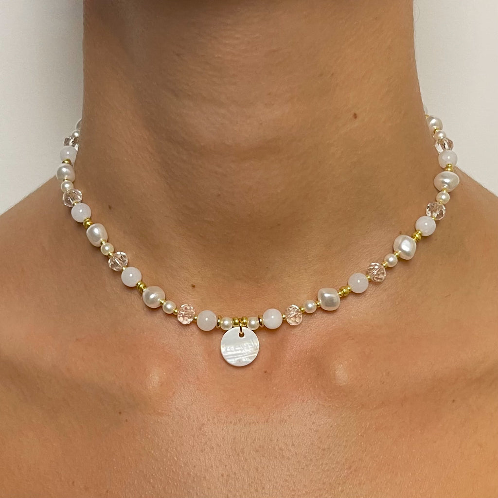 COLLIER INÍCIO DORÉ BLANC - STUDIO