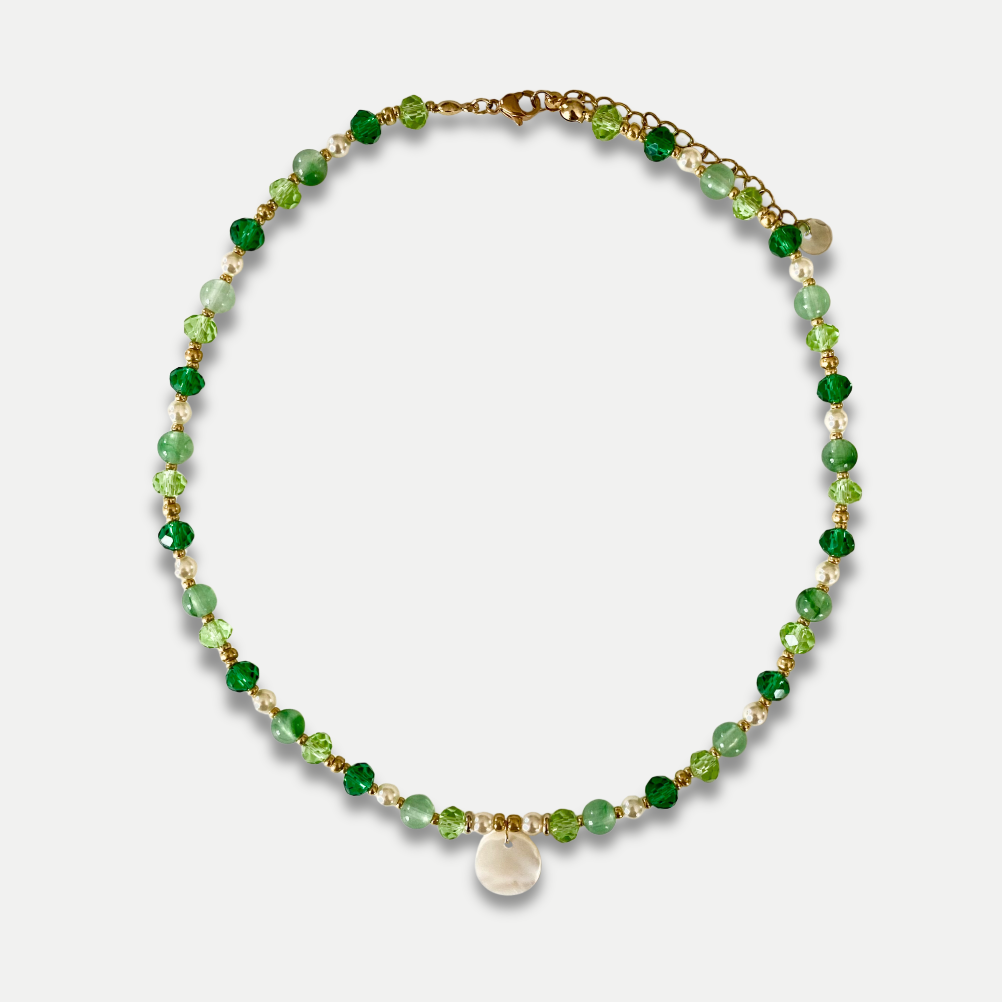 COLLIER INÍCIO DORÉ VERT - PACKSHOT