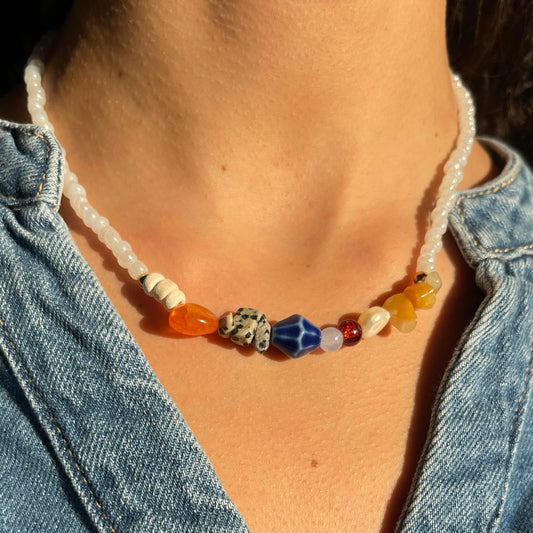 COLLIER PEDAÇO BLANC - MODÈLE