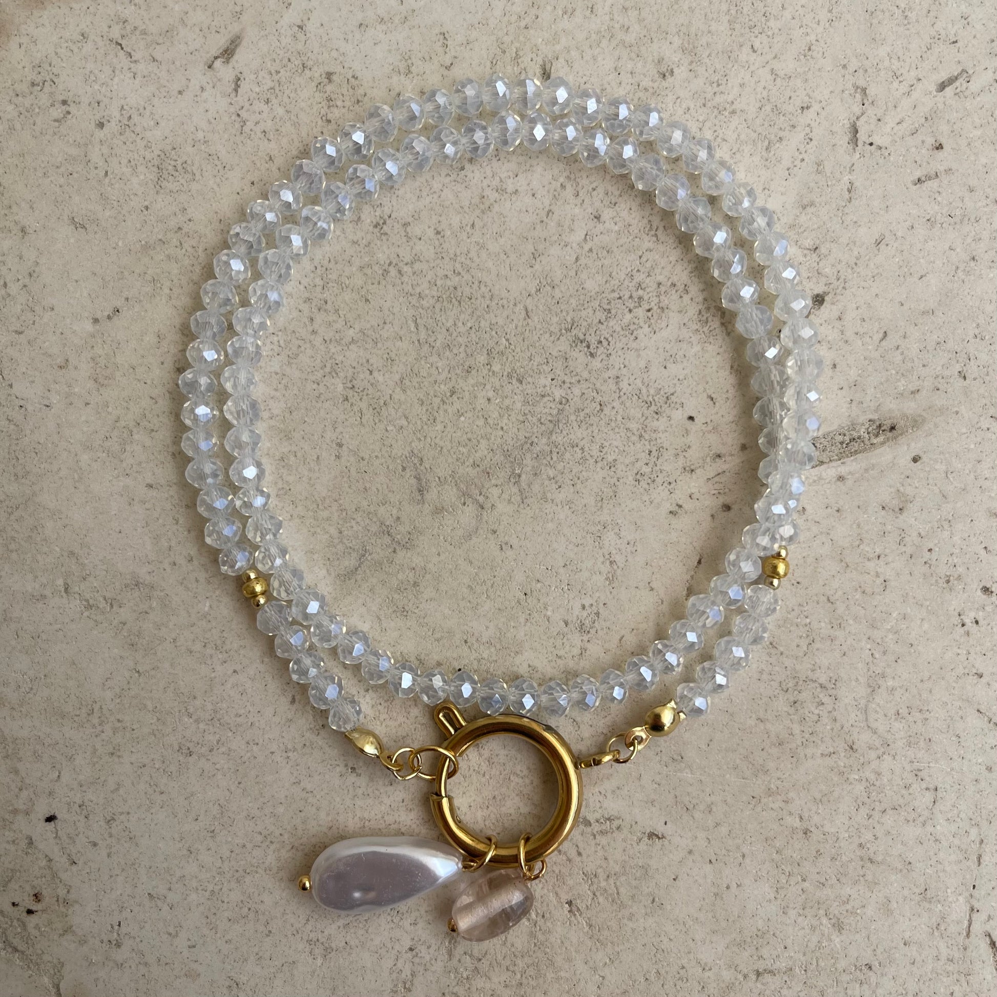 COLLIER PEROLA BLANC - PRODUIT