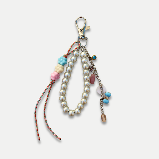 GRIGRI DE SAC ARGENT ROSE ET BLEU - PACKSHOT