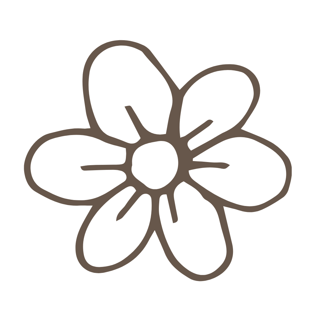 ICÔNE FLEUR À LA MAIN