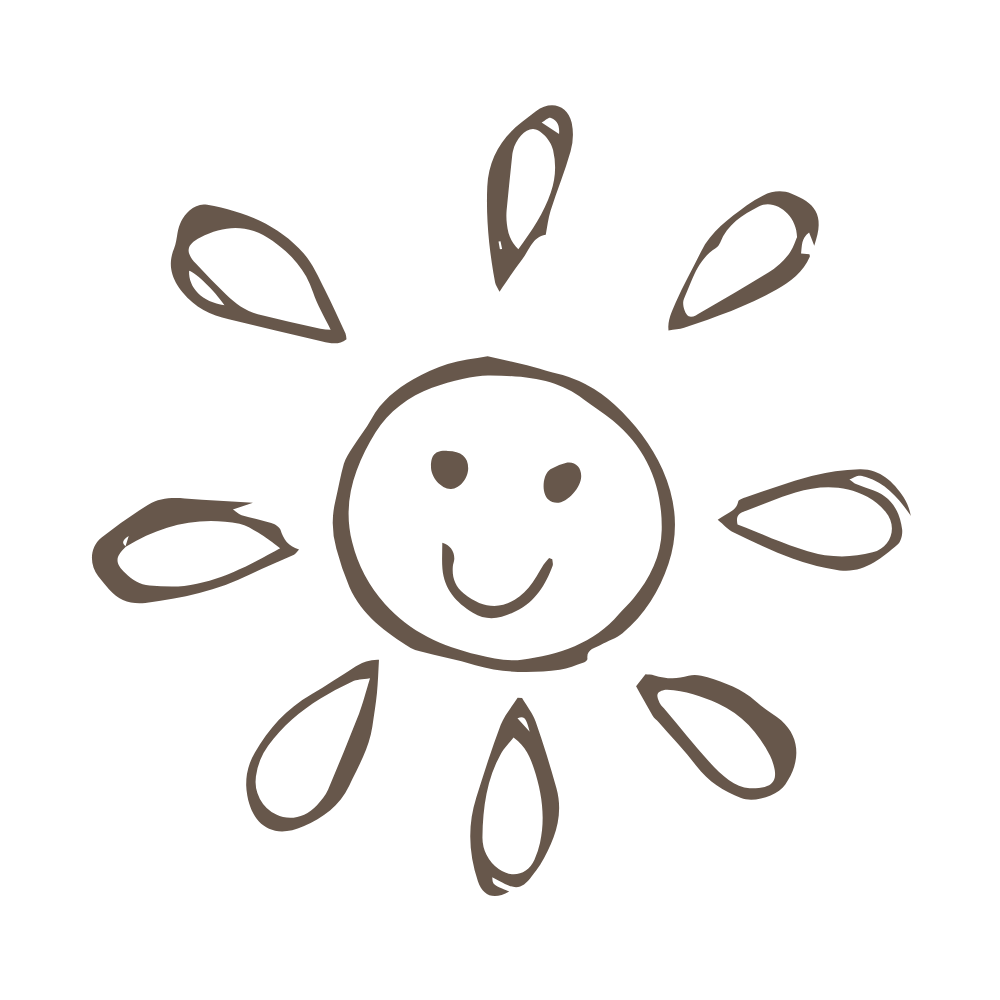 ICÔNE SOLEIL À LA MAIN